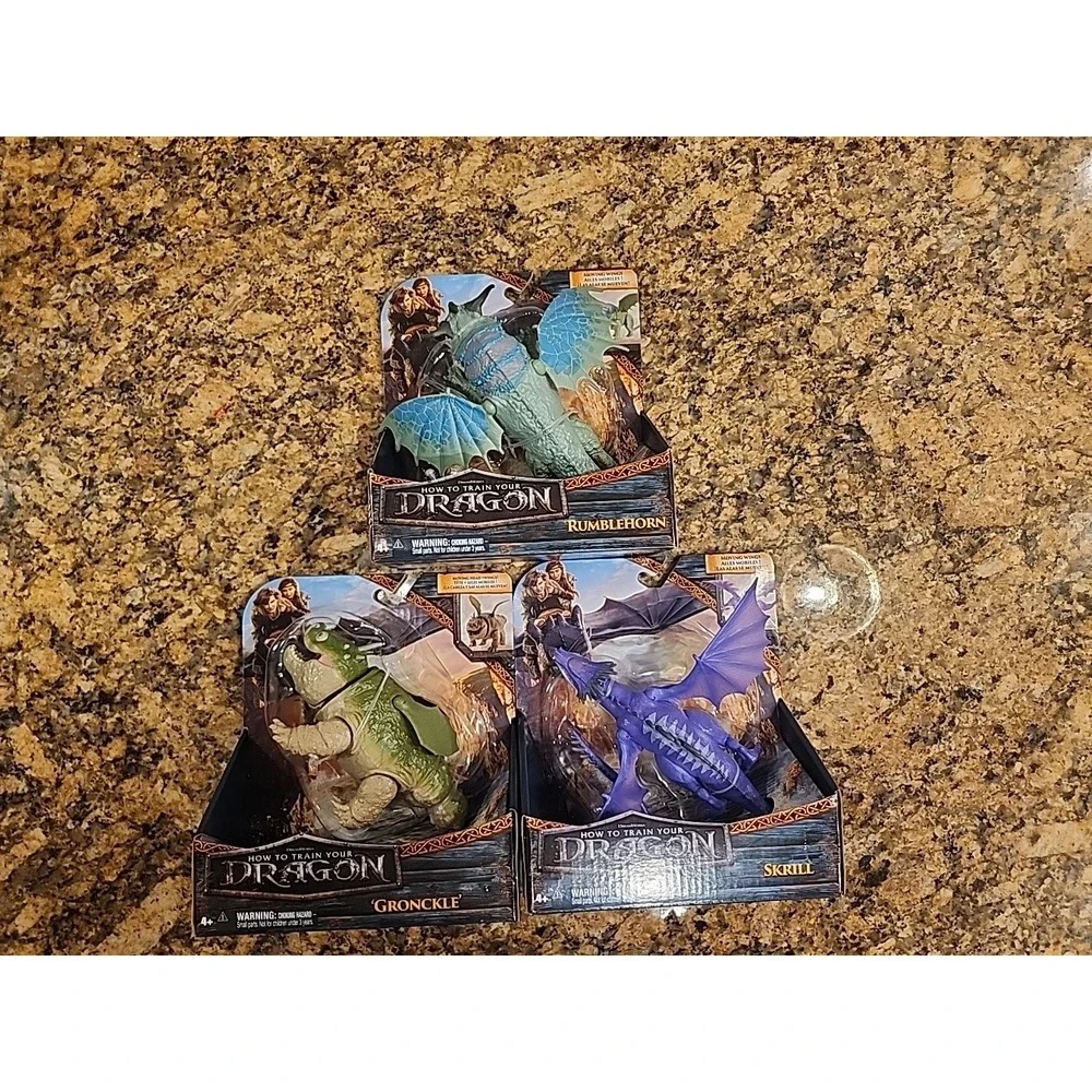 Dreamworks How To Train Your Dragon 2025 Skrill,‎ Gronkle & Rumblehorn